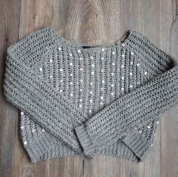 Sweaters - ❄ WINTER SALE: Unique Sequin Cropped Knit